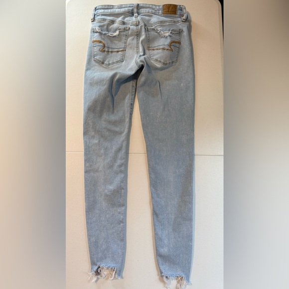 American Eagle Jegging Light Washed Distressed Women's Jeans size 2 - Picture 6 of 6